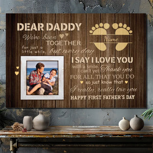 Personalized Canvas Painting: Thank You Dad Is Never Enough | 89Prints
