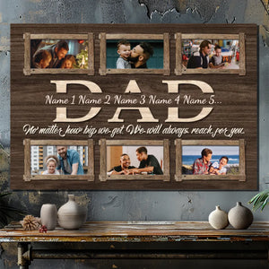 Forever Thinking of Dad - Personalized Canvas Expressing Love for Dad