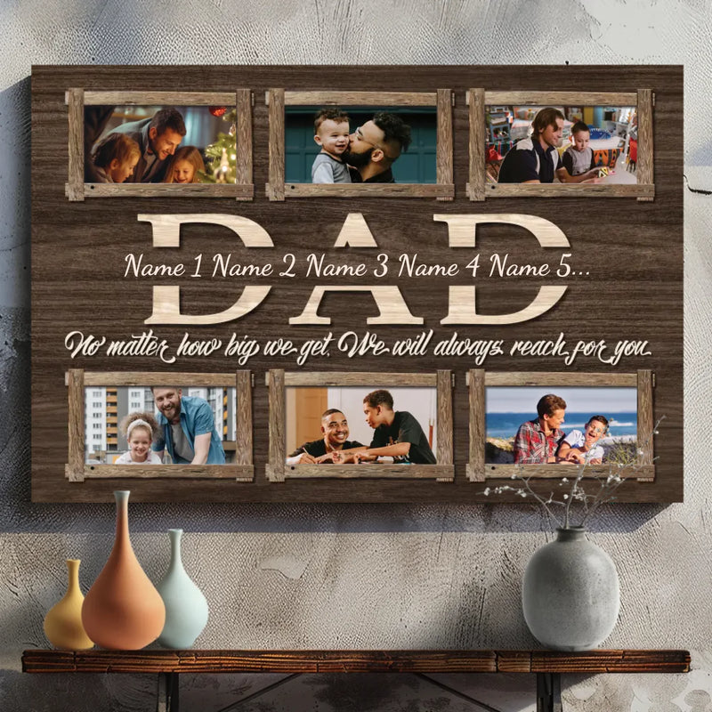 Forever Thinking of Dad - Personalized Canvas Expressing Love for Dad