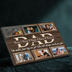 Forever Thinking of Dad - Personalized Canvas Expressing Love for Dad