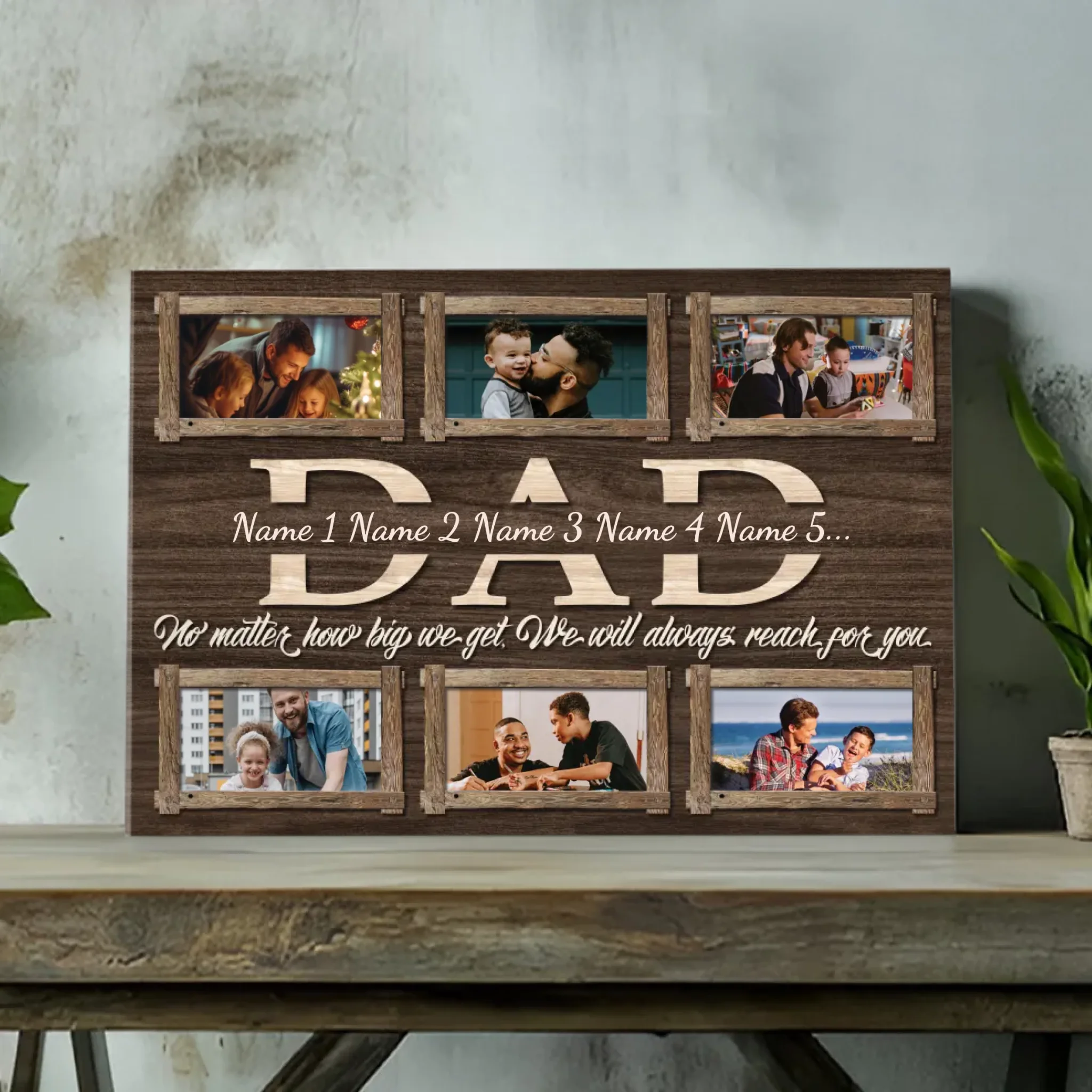 Forever Thinking of Dad - Personalized Canvas Expressing Love for Dad