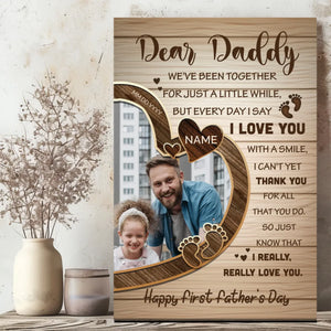 Personalized Canvas Celebrating the Big Day: Happy First Father's Day | 89Prints