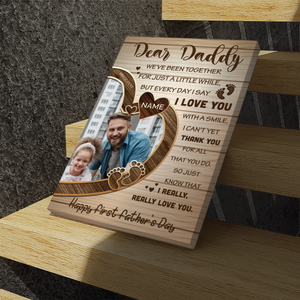 Personalized Canvas Celebrating the Big Day: Happy First Father's Day | 89Prints