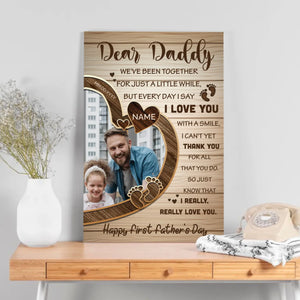 Personalized Canvas Celebrating the Big Day: Happy First Father's Day | 89Prints