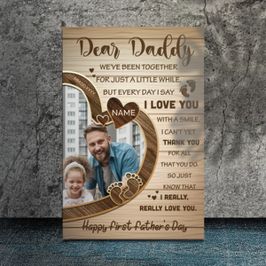 Personalized Canvas Celebrating the Big Day: Happy First Father's Day | 89Prints
