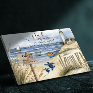 Personalized Canvas for Dad: The Heartfelt Bond of the Turtle Family