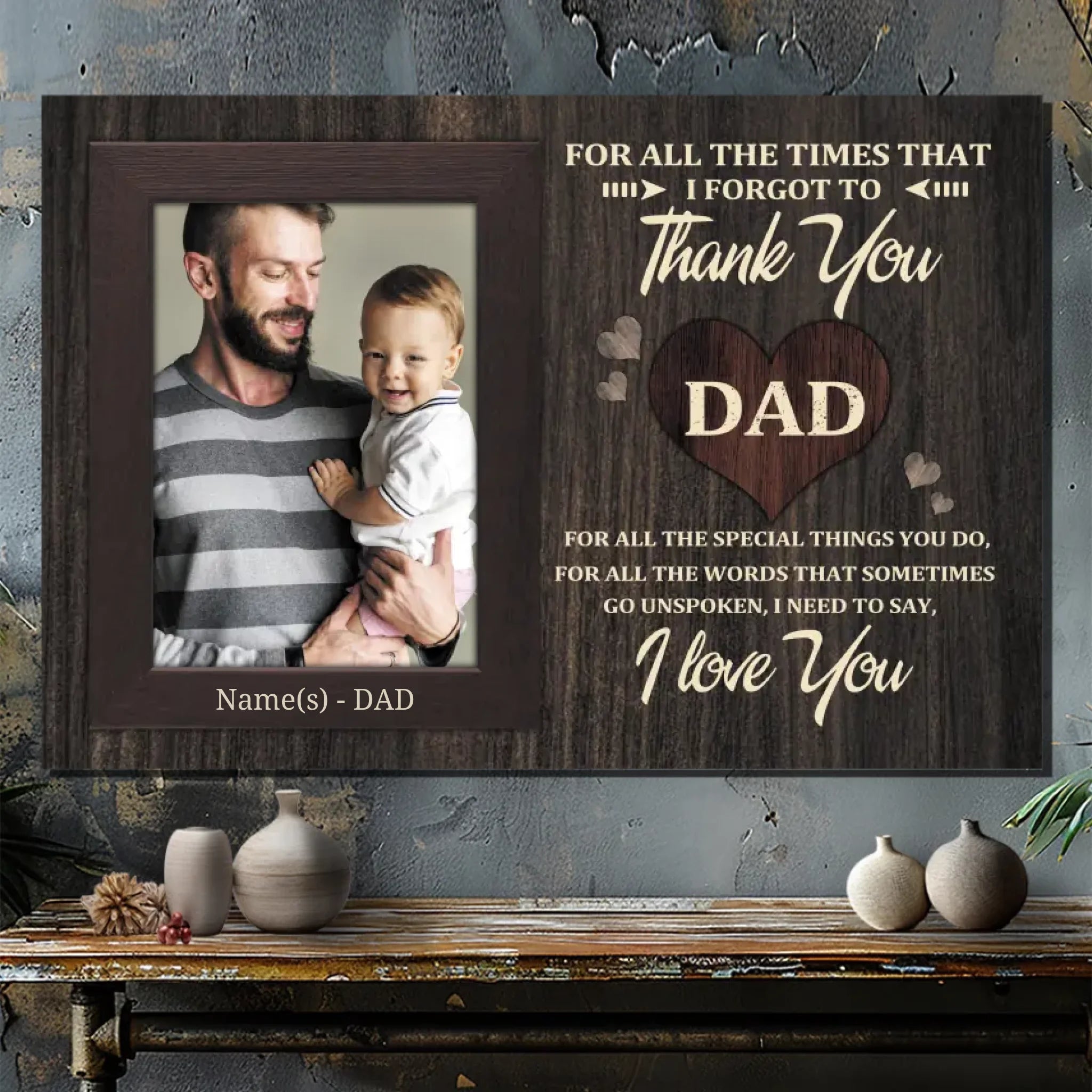 Personalized Dad Appreciation Canvas - A Heartfelt Thank You | 89Prints
