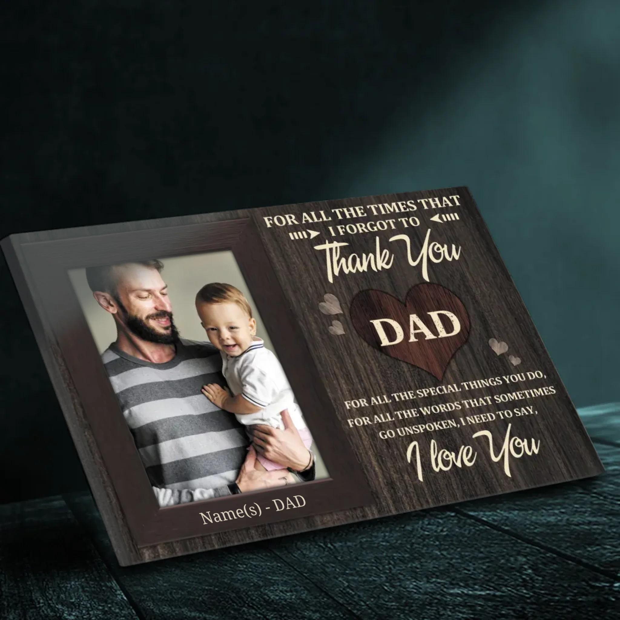 Personalized Dad Appreciation Canvas - A Heartfelt Thank You | 89Prints