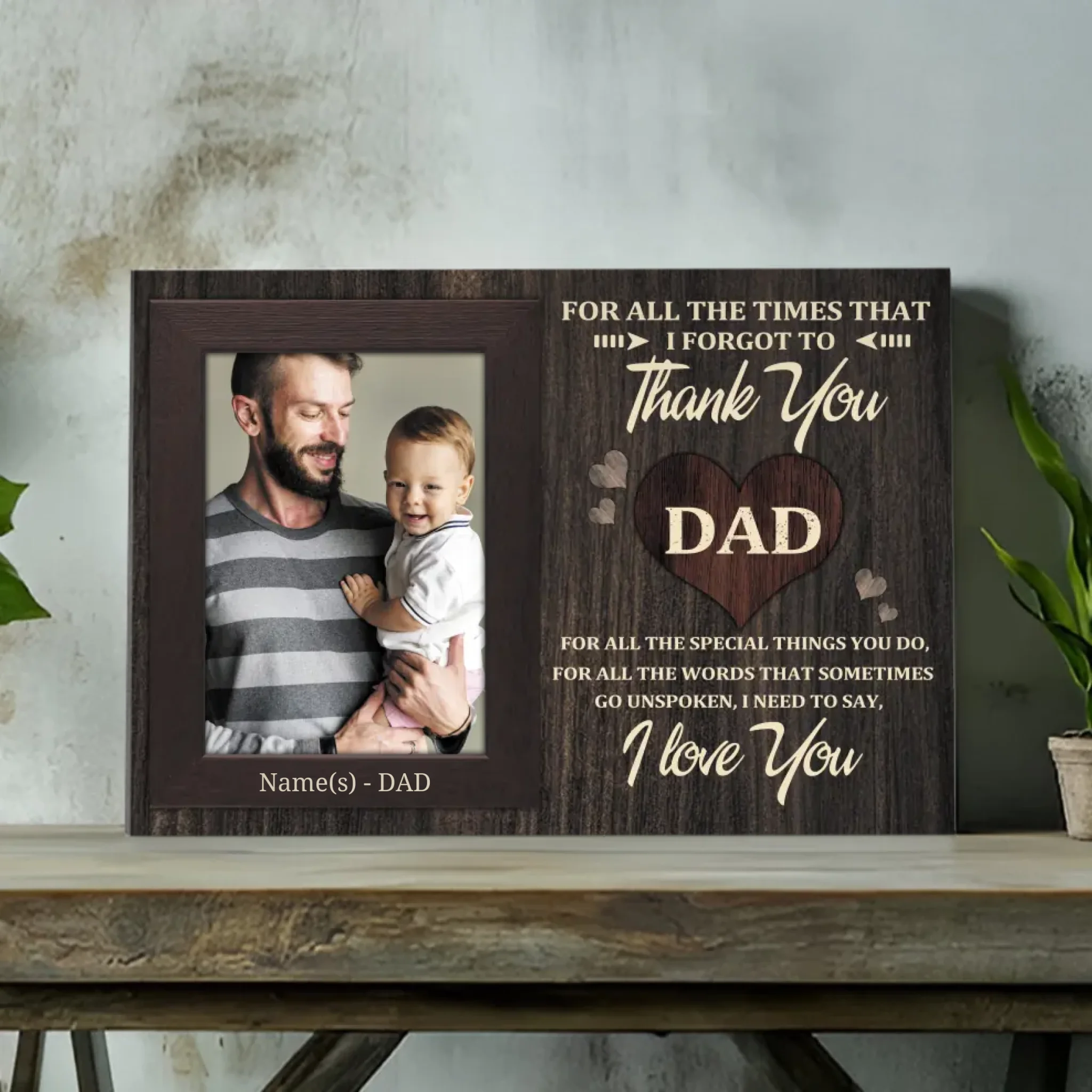 Personalized Dad Appreciation Canvas - A Heartfelt Thank You | 89Prints