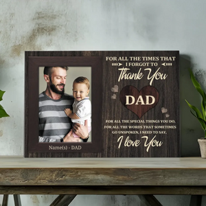 Personalized Dad Appreciation Canvas - A Heartfelt Thank You | 89Prints
