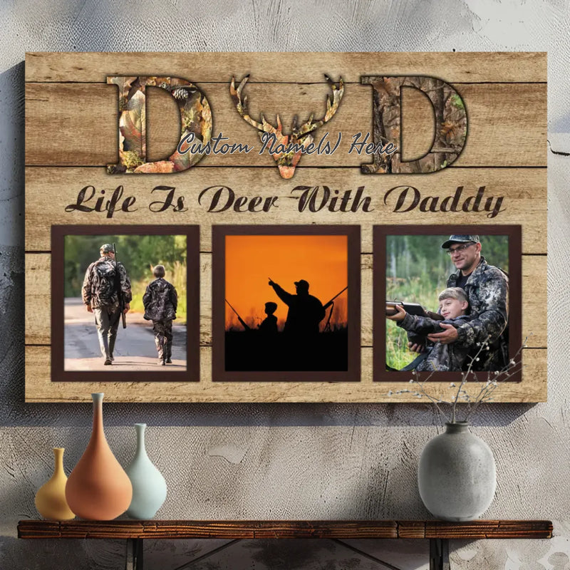 Celebrate the Bond with Your Dad – Customizable Canvas Art | 89Prints