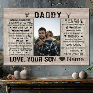 Cherish Your Bond – Custom Canvas Art for Dad at 89Prints