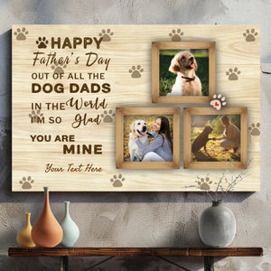 Happy Father’s Day to the Best Dog Dad - Customizable Canvas Art