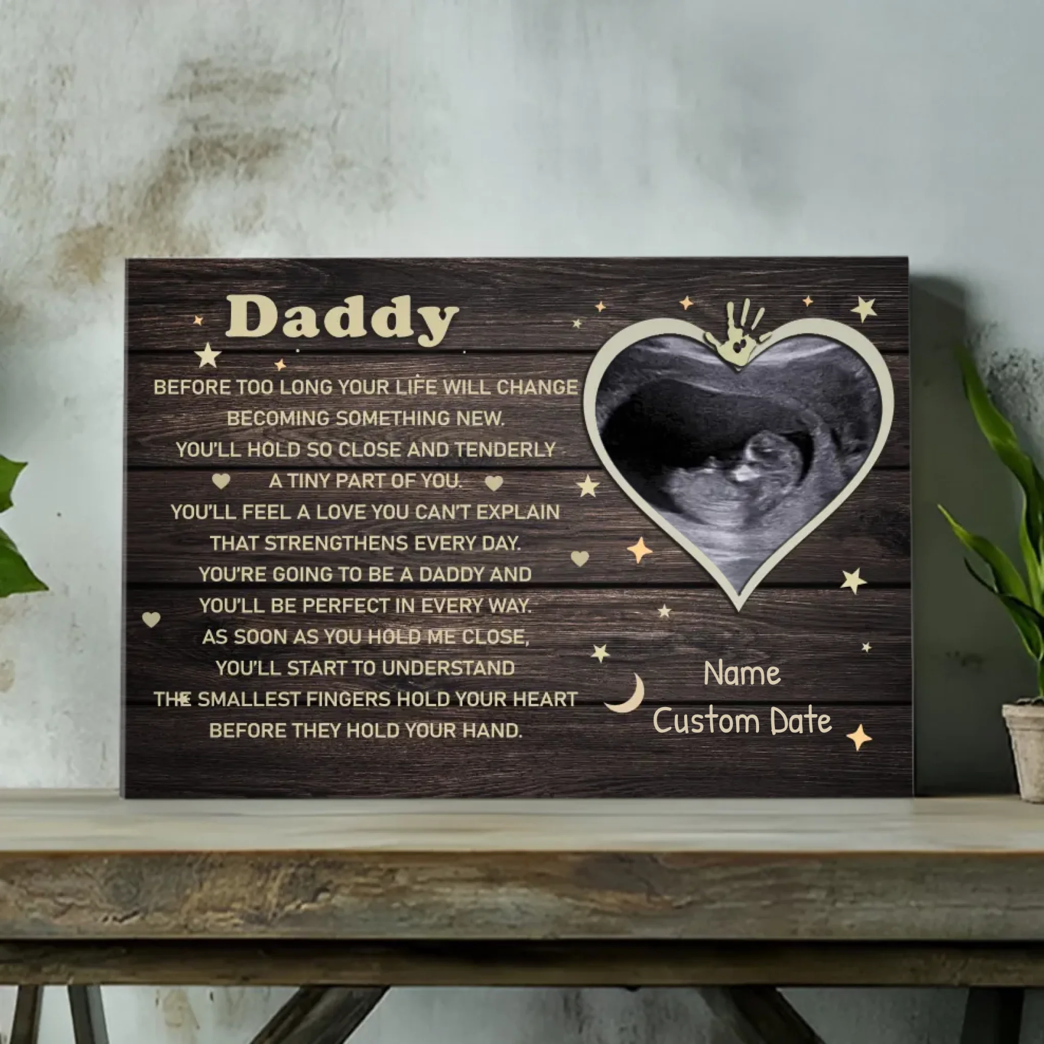 You're Going to Be a Daddy - Heartfelt Custom Canvas Art | 89Prints