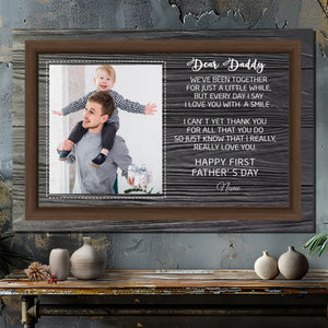 Personalized First Father's Day Canvas Art – Custom Gift for New Dads
