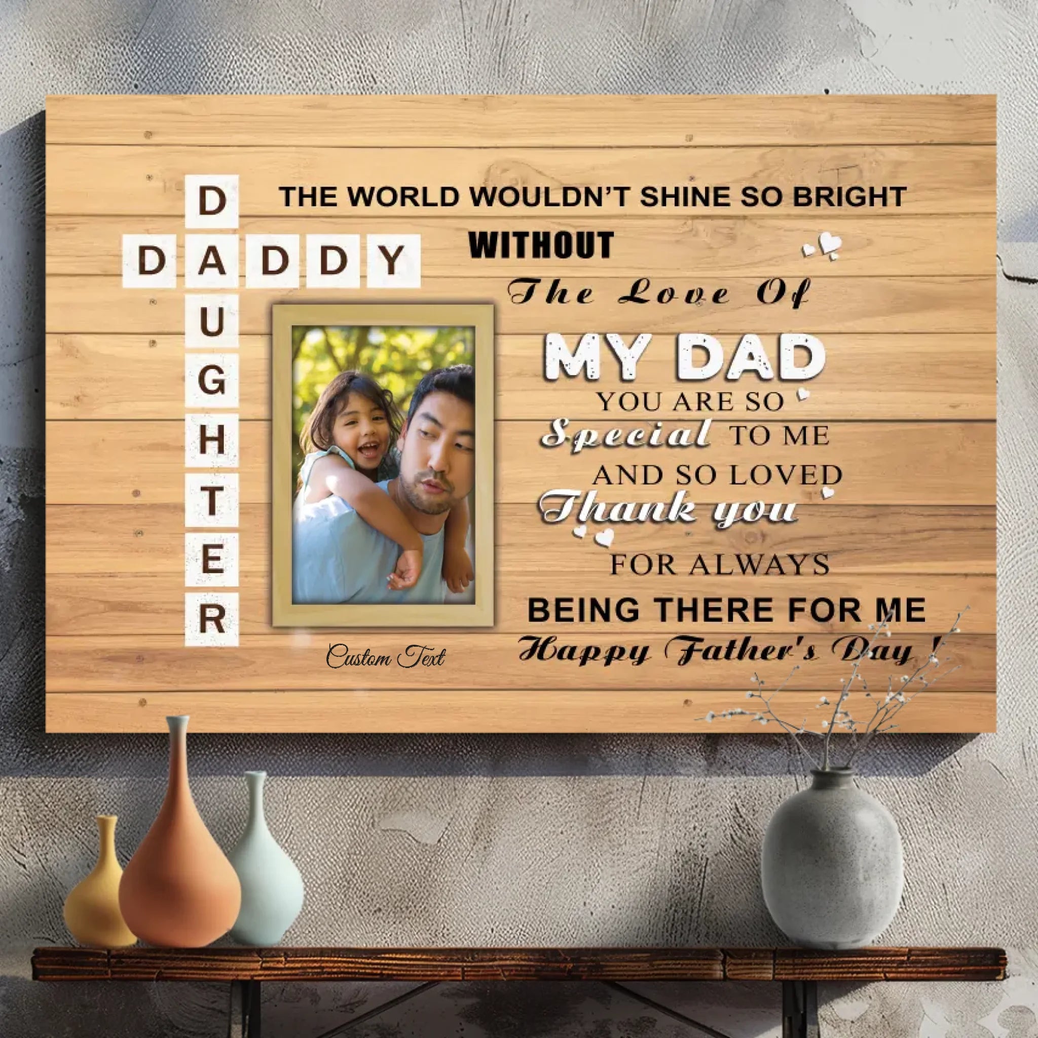 Custom Canvas for Dad – Show Dad How Special He Is With a Personalized Photo