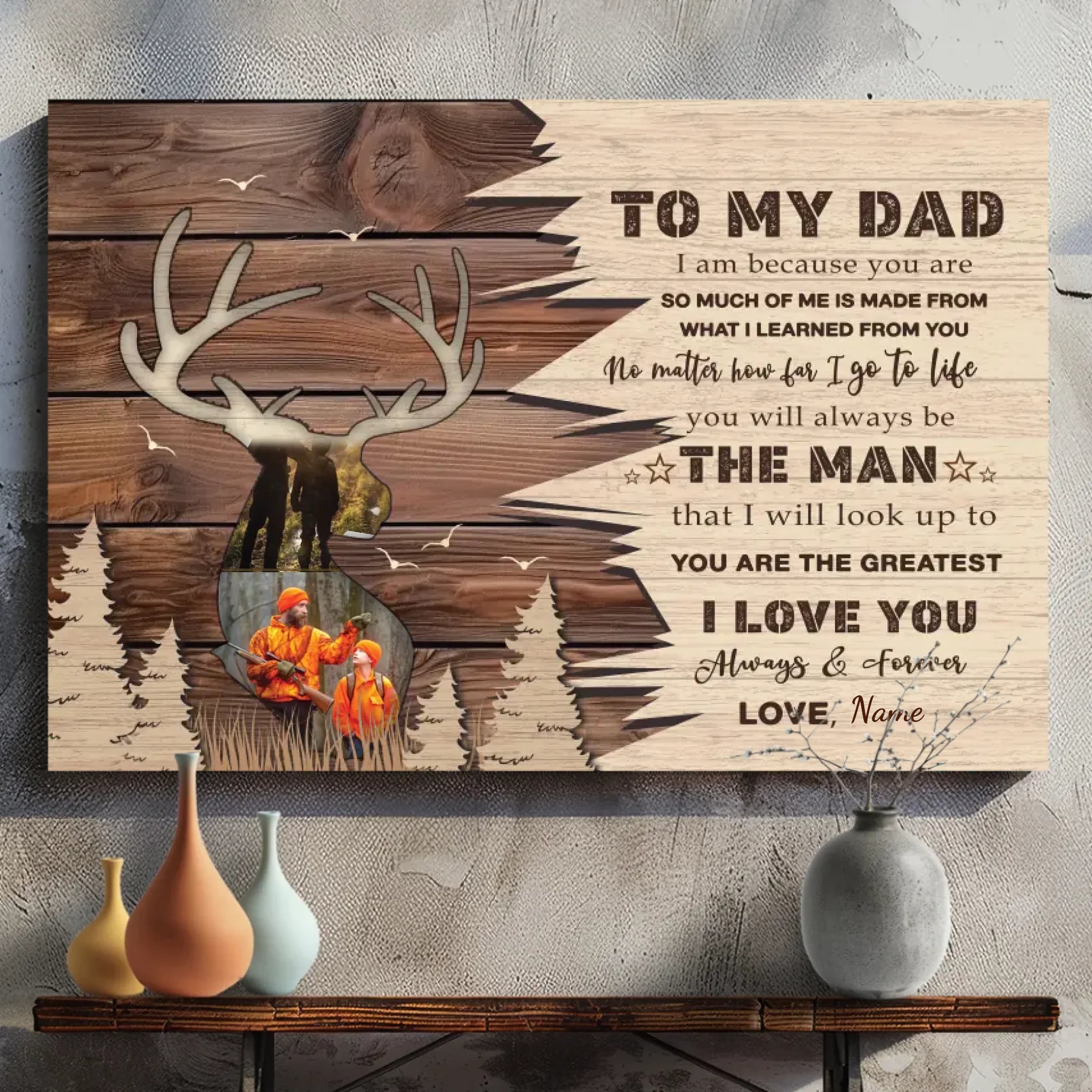 Celebrate Dad with Custom Photos & Heartfelt Message -The best man | 89Prints