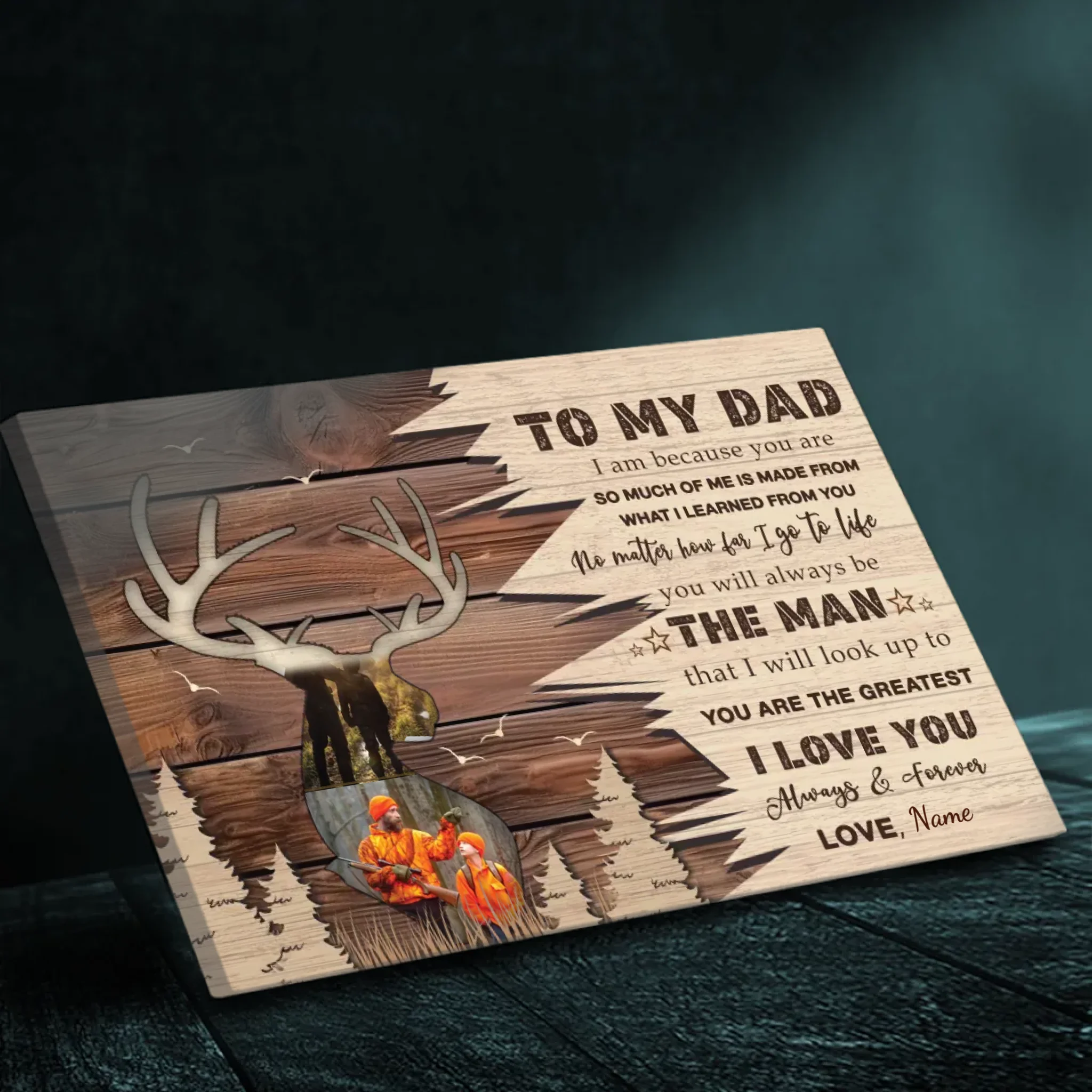 Celebrate Dad with Custom Photos & Heartfelt Message -The best man | 89Prints