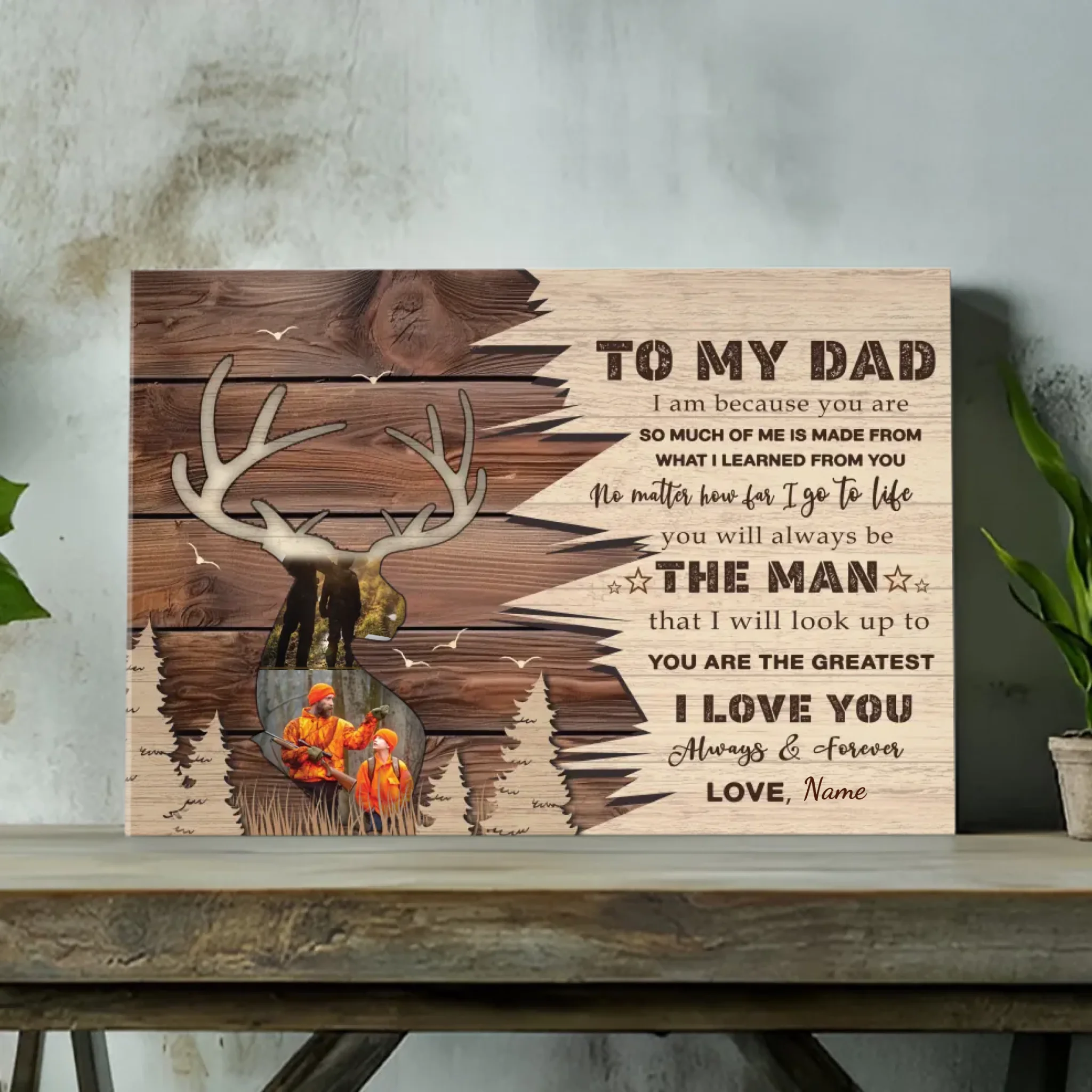 Celebrate Dad with Custom Photos & Heartfelt Message -The best man | 89Prints