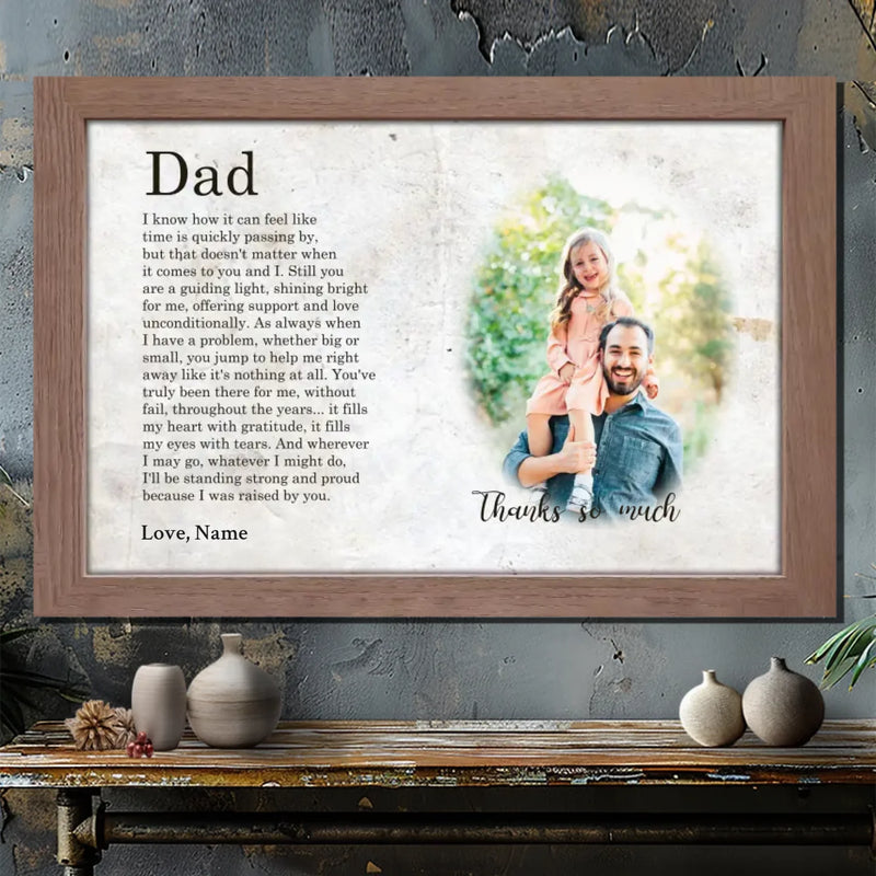 Custom Photo Canvas – A Heartfelt Poem Celebrating Dad's Unconditional Love