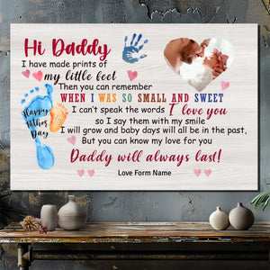 Customizable Canvas for Dad – Celebrate Your 1st Father's Day | 89Prints