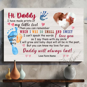 Customizable Canvas for Dad – Celebrate Your 1st Father's Day | 89Prints