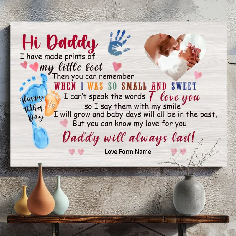 Customizable Canvas for Dad – Celebrate Your 1st Father's Day | 89Prints