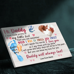 Customizable Canvas for Dad – Celebrate Your 1st Father's Day | 89Prints