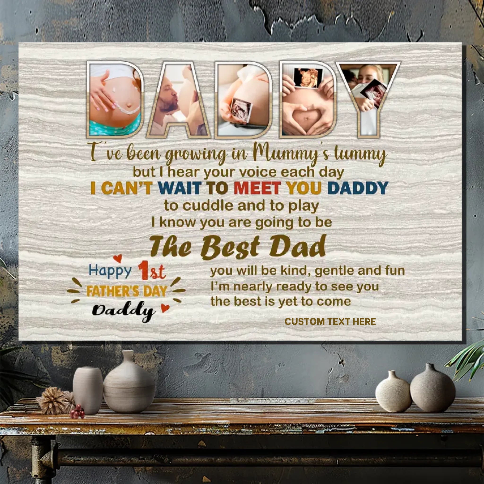 Celebrate Dad's First Father's Day: Custom Canvas 1 | 89Prints