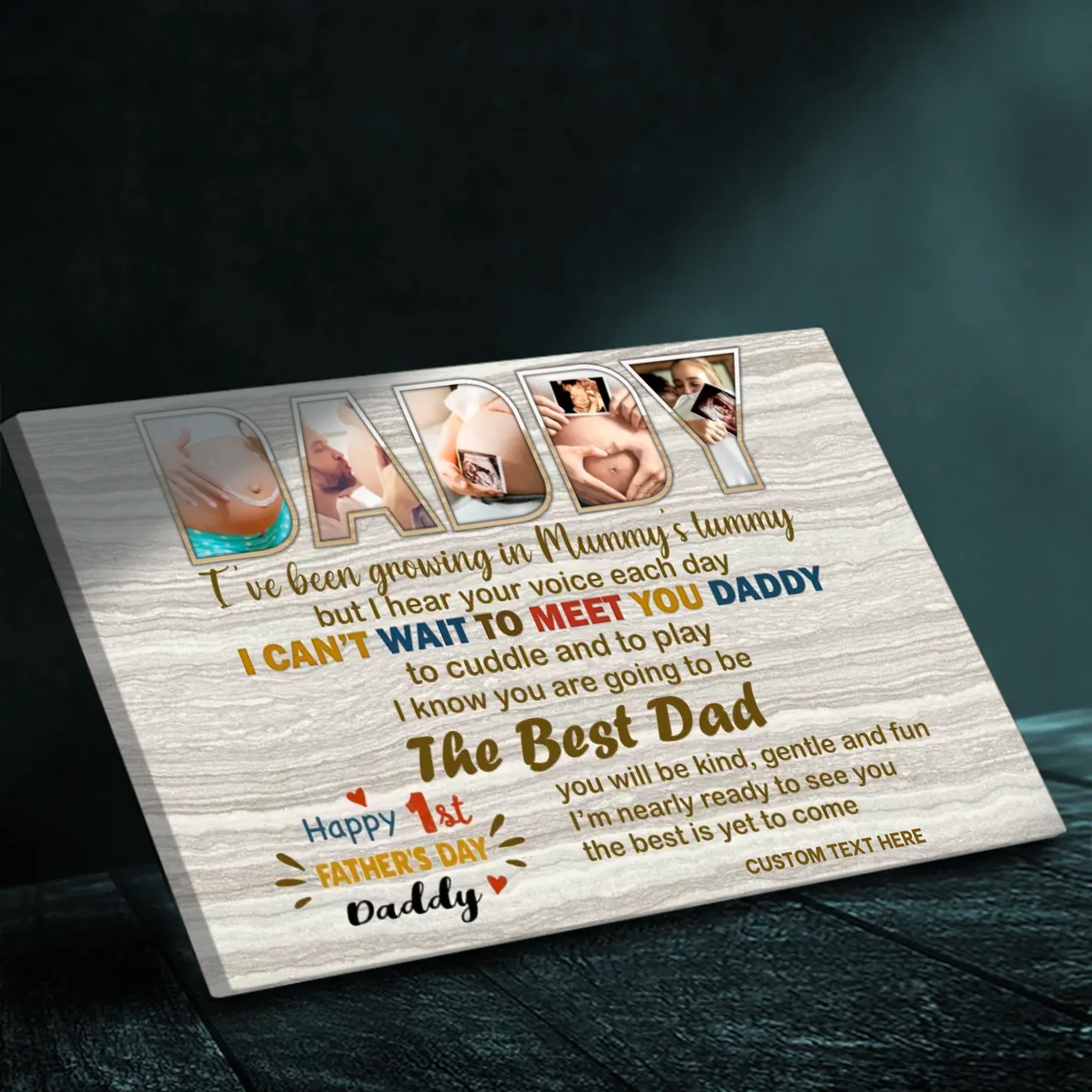 Celebrate Dad's First Father's Day: Custom Canvas 1 | 89Prints