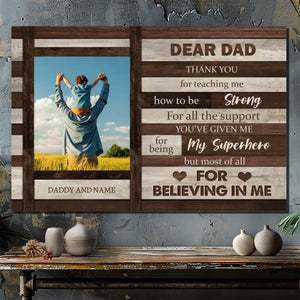 Customizable Canvas for Dad – A Heartfelt Tribute to Your Superhero | 89Prints