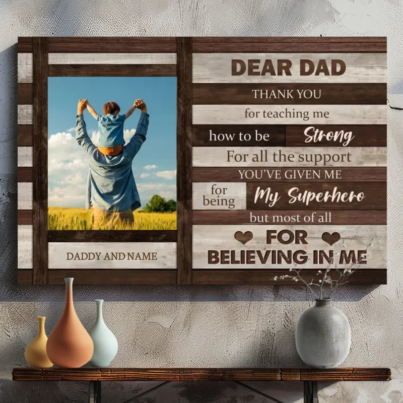 Customizable Canvas for Dad – A Heartfelt Tribute to Your Superhero | 89Prints