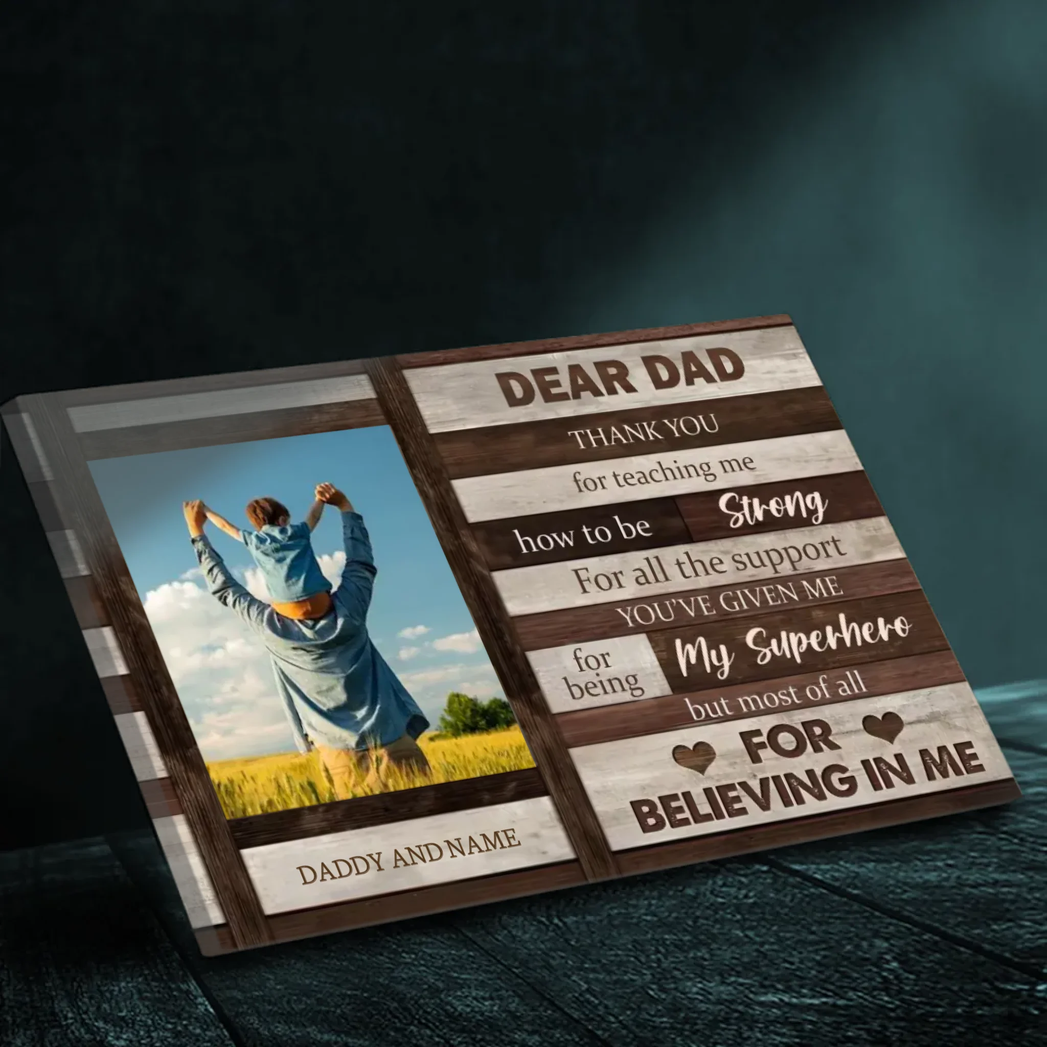 Customizable Canvas for Dad – A Heartfelt Tribute to Your Superhero | 89Prints