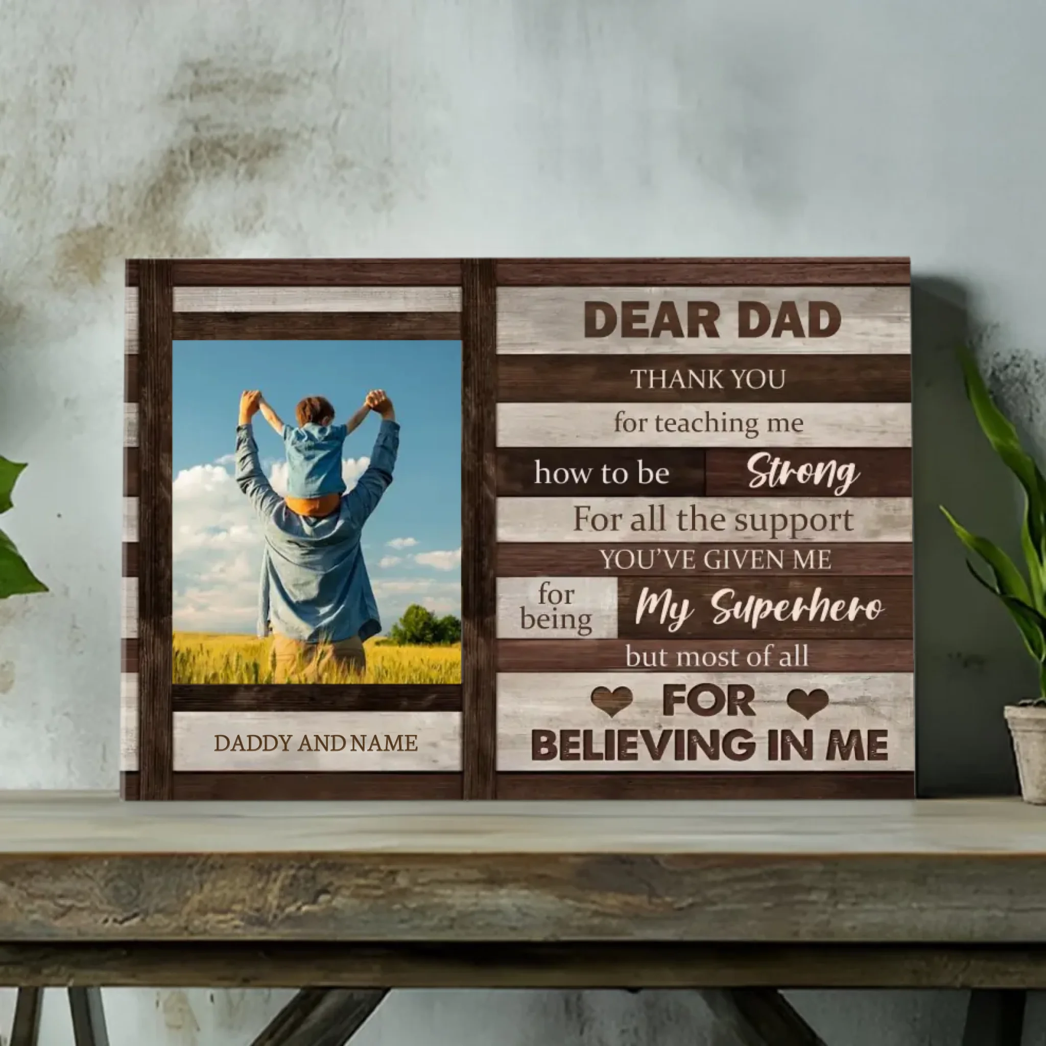 Customizable Canvas for Dad – A Heartfelt Tribute to Your Superhero | 89Prints
