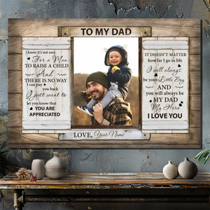 Personalized Canvas for Dad - Express Your Love with Customizable Photo