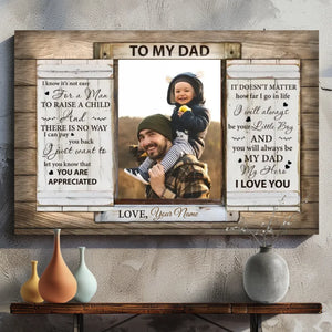 Personalized Canvas for Dad - Express Your Love with Customizable Photo