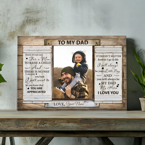 Personalized Canvas for Dad - Express Your Love with Customizable Photo