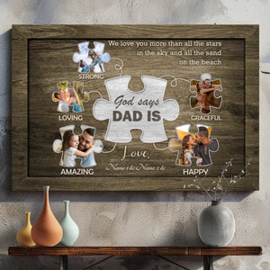Custom Canvas for Dad – Endless Love Under the Stars and Sand | 89Prints
