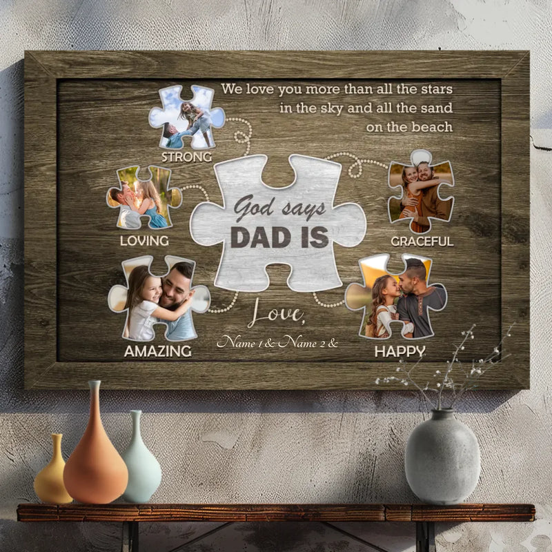 Custom Canvas for Dad – Endless Love Under the Stars and Sand | 89Prints