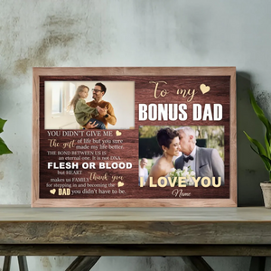 Custom Bonus Dad Canvas – A Heartfelt Tribute to the Dad Who Stepped In