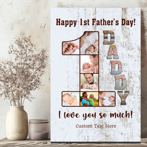 Personalized First Father's Day Canvas – A Heartfelt Tribute from Baby