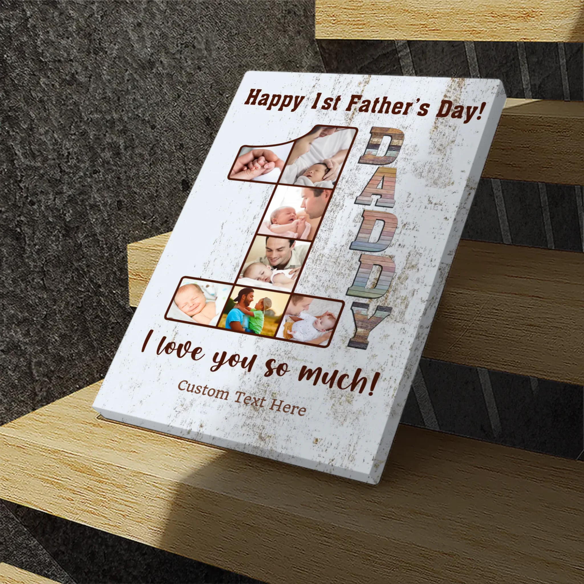 Personalized First Father's Day Canvas – A Heartfelt Tribute from Baby