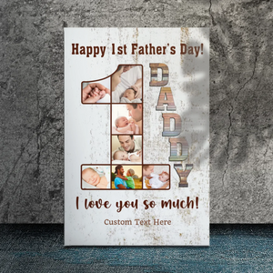 Personalized First Father's Day Canvas – A Heartfelt Tribute from Baby