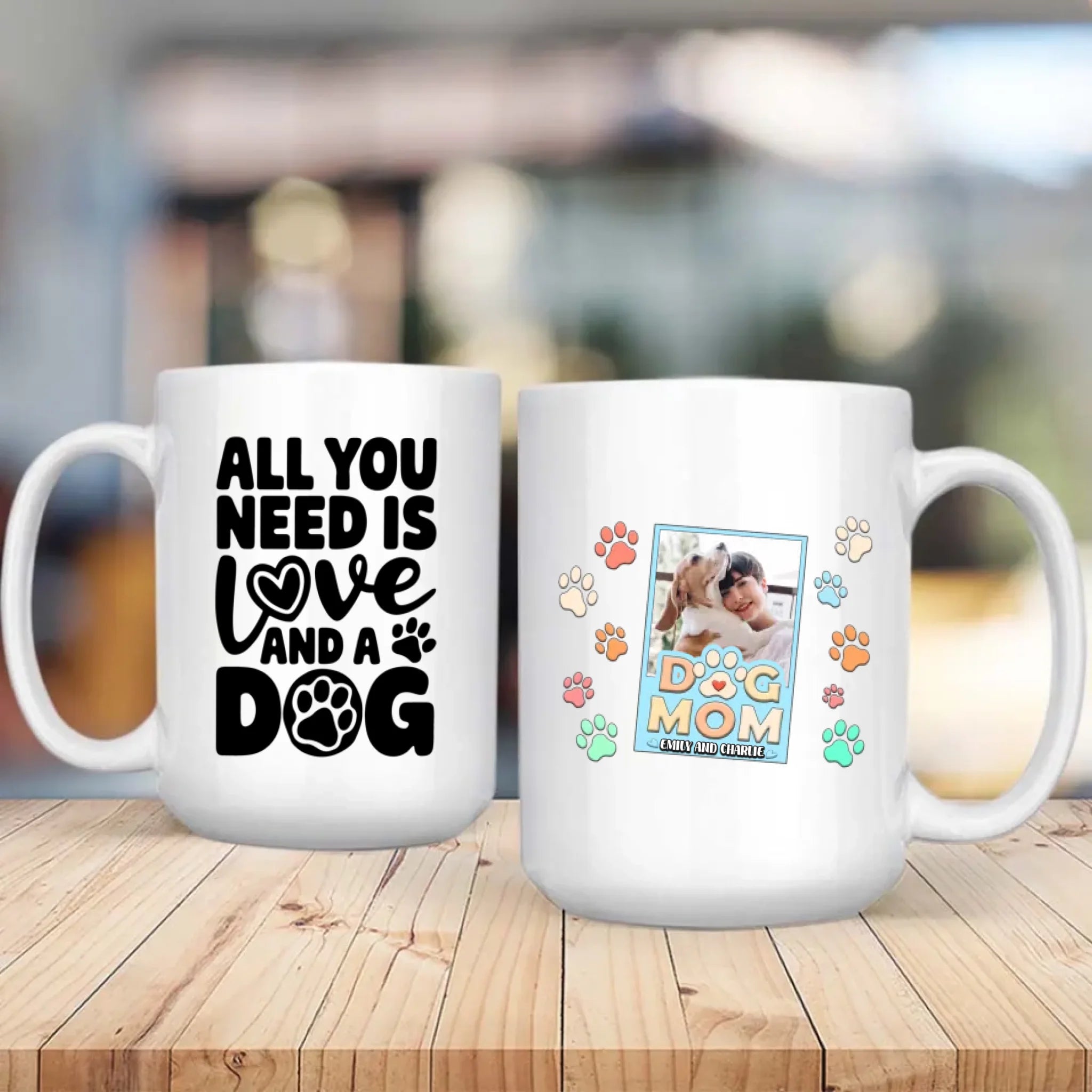 All You Need Is Love and a Dog Mug – Heartwarming Gift for Dog Moms - 89Prints