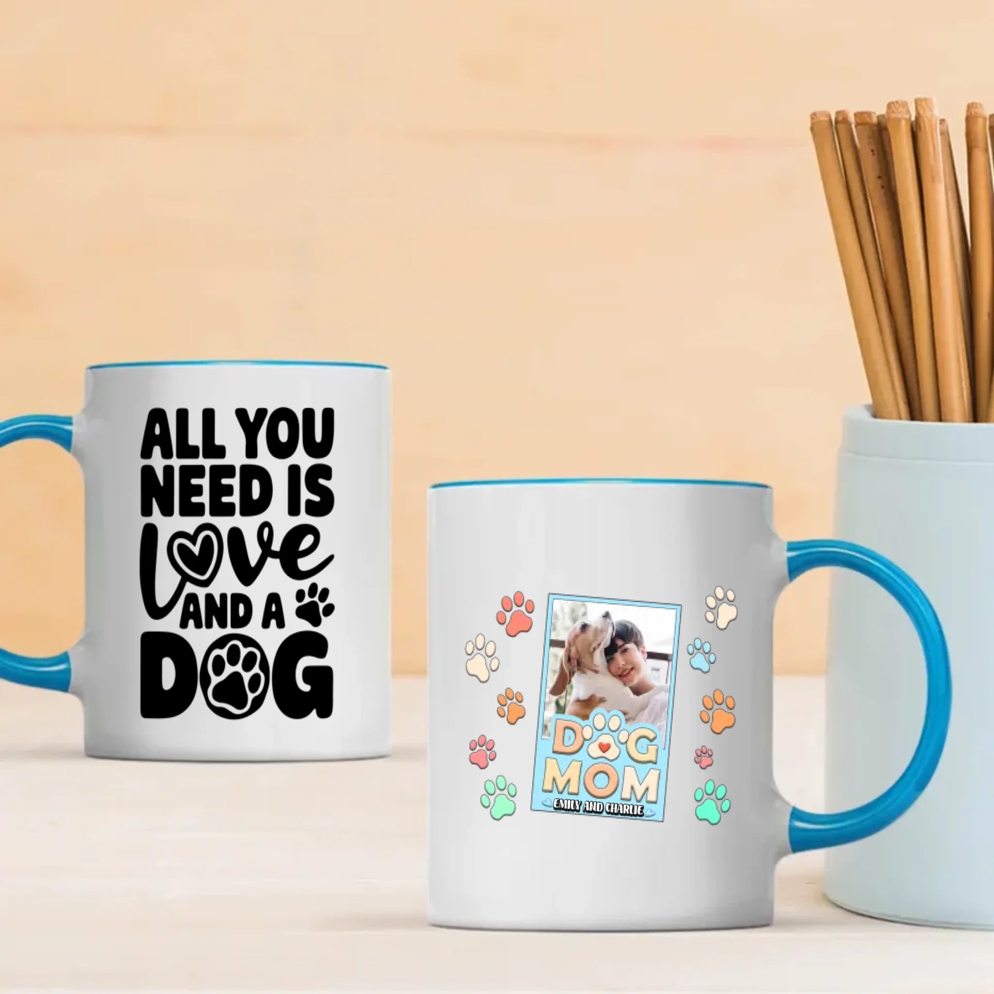 All You Need Is Love and a Dog Mug – Heartwarming Gift for Dog Moms - 89Prints