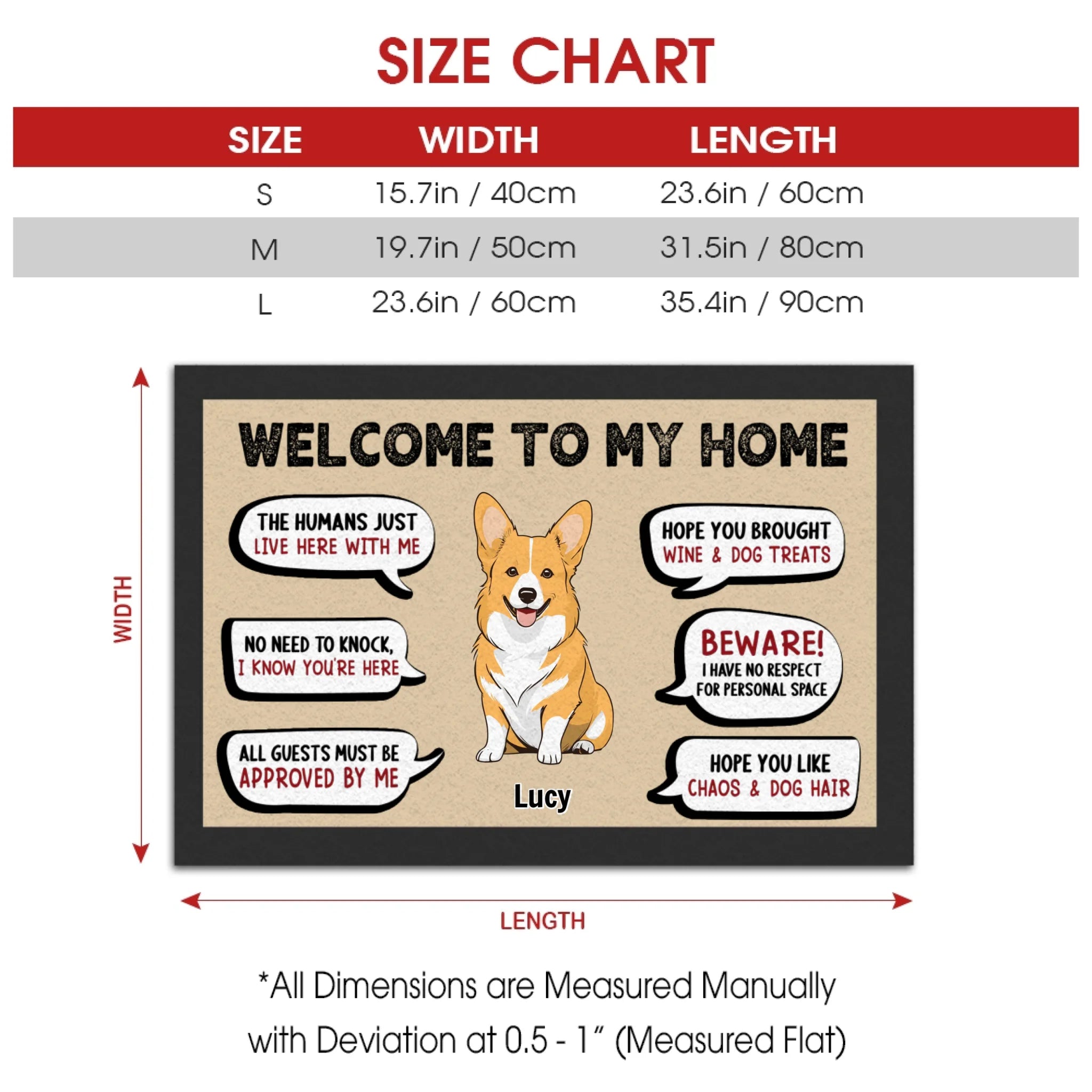 Welcome Doormat – Simple & Elegant Entryway Mat - 89Prints