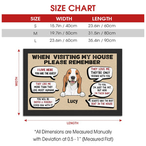 Funny Personalized Dog Doormat – When Visiting My House - 89Prints
