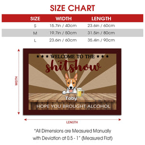 Welcome to the Shitshow – Personalized Funny Dog Doormat - 89Prints