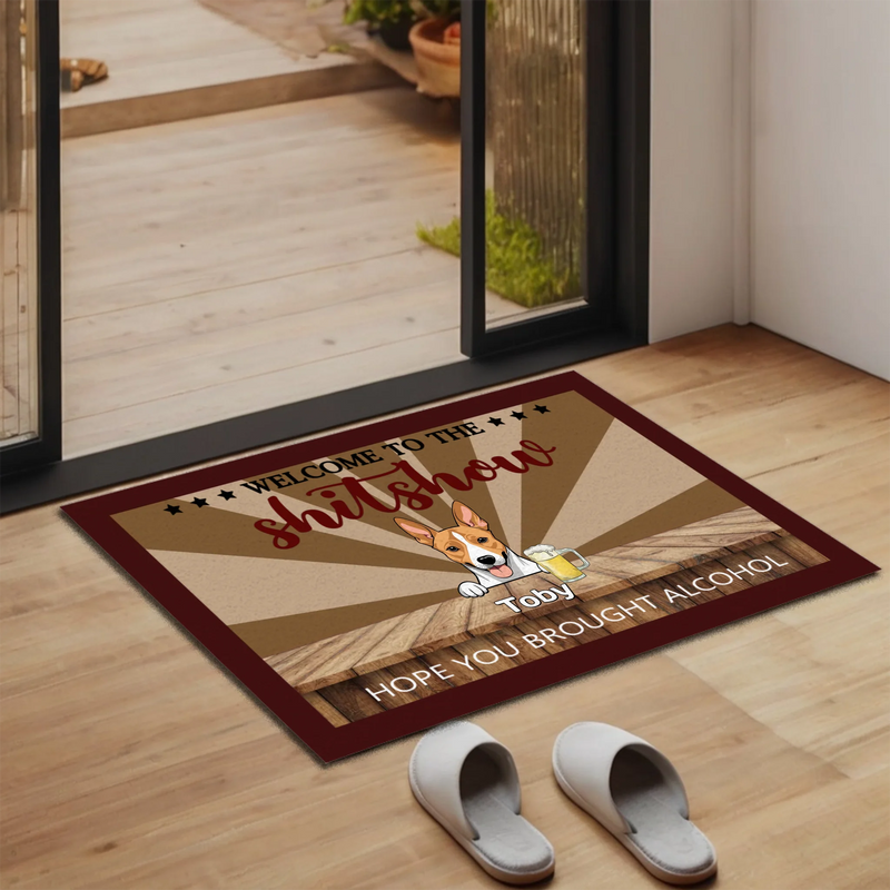 Welcome to the Shitshow – Personalized Funny Dog Doormat - 89Prints