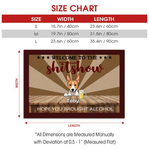 Welcome to the Shitshow – Personalized Funny Dog Doormat - 89Prints